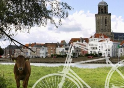 Fiets voor Deventer skyline